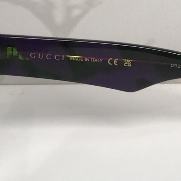 New Authentic Gucci Black and Purple Sunglasses GG0962S 014 - Picture 5 of 11
